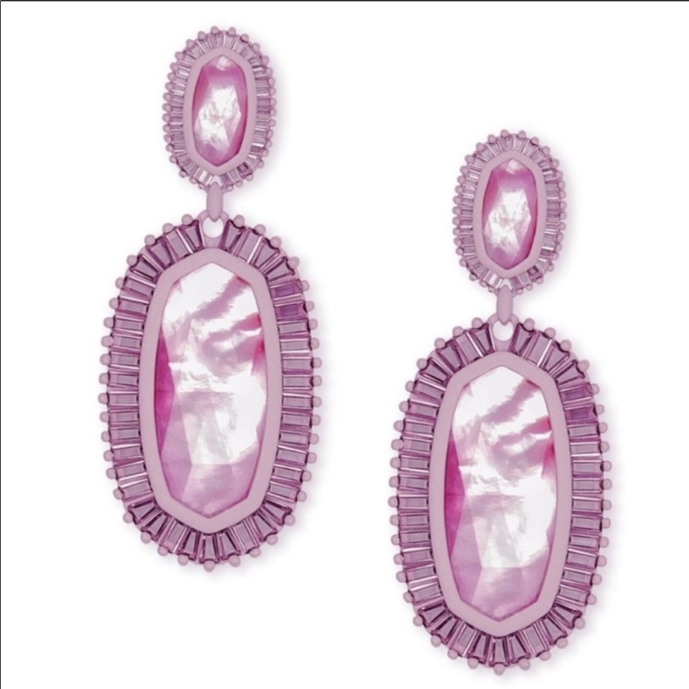 NWOT RARE Kendra Scott Kaki Matte Lilac Earrings